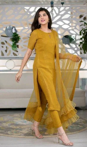 Kurti With Bottom Wear And Dupatta Set
