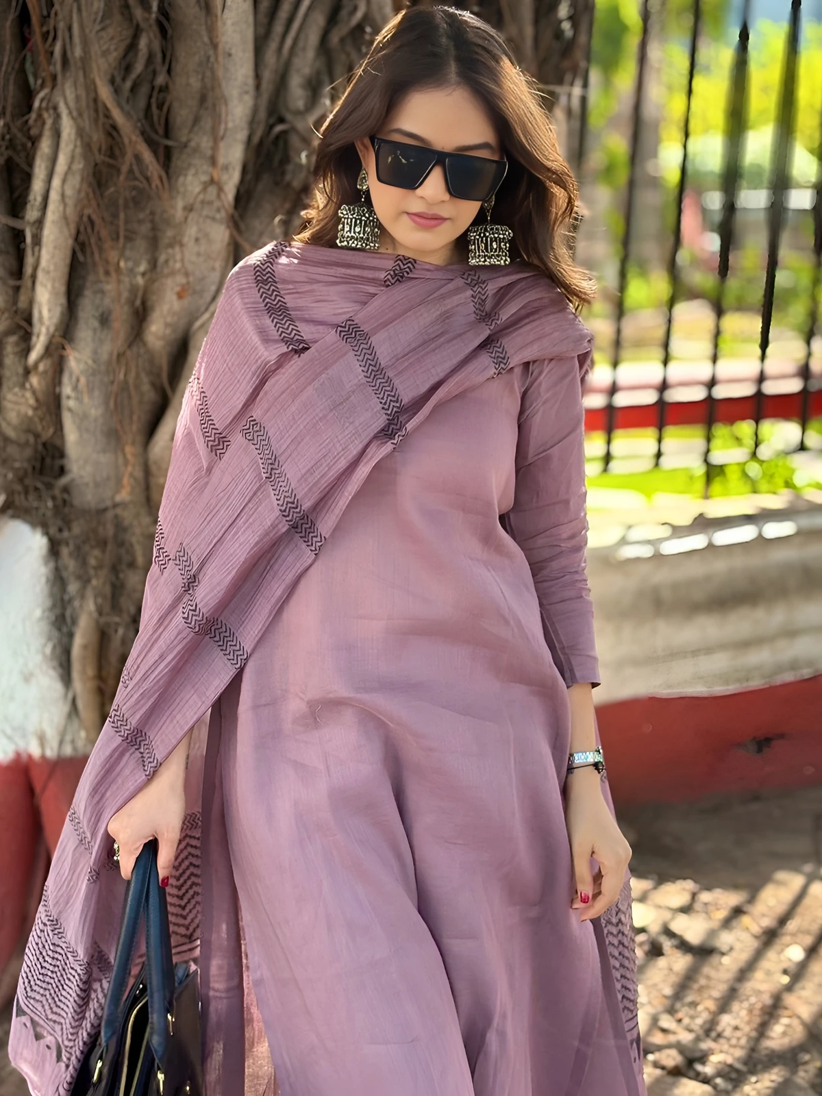 SHREE INFINITY EXPORT Women Cotton Blend Kurti Pant Dupatta Set